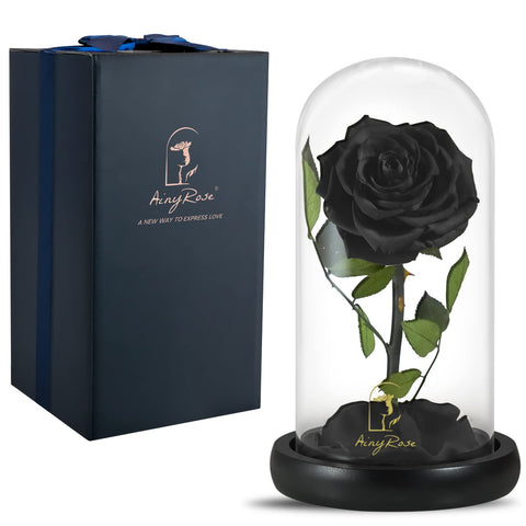 Real Preserved Red Rose in Glass Dome